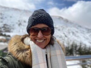 Vera Borges em Sierra Nevada em março de 2022