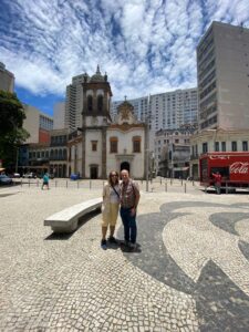 Largo de Santa Rita , centro do RJ, com Prof Lluis Mundet, meu supervisor na Catalunha (2021-2022)